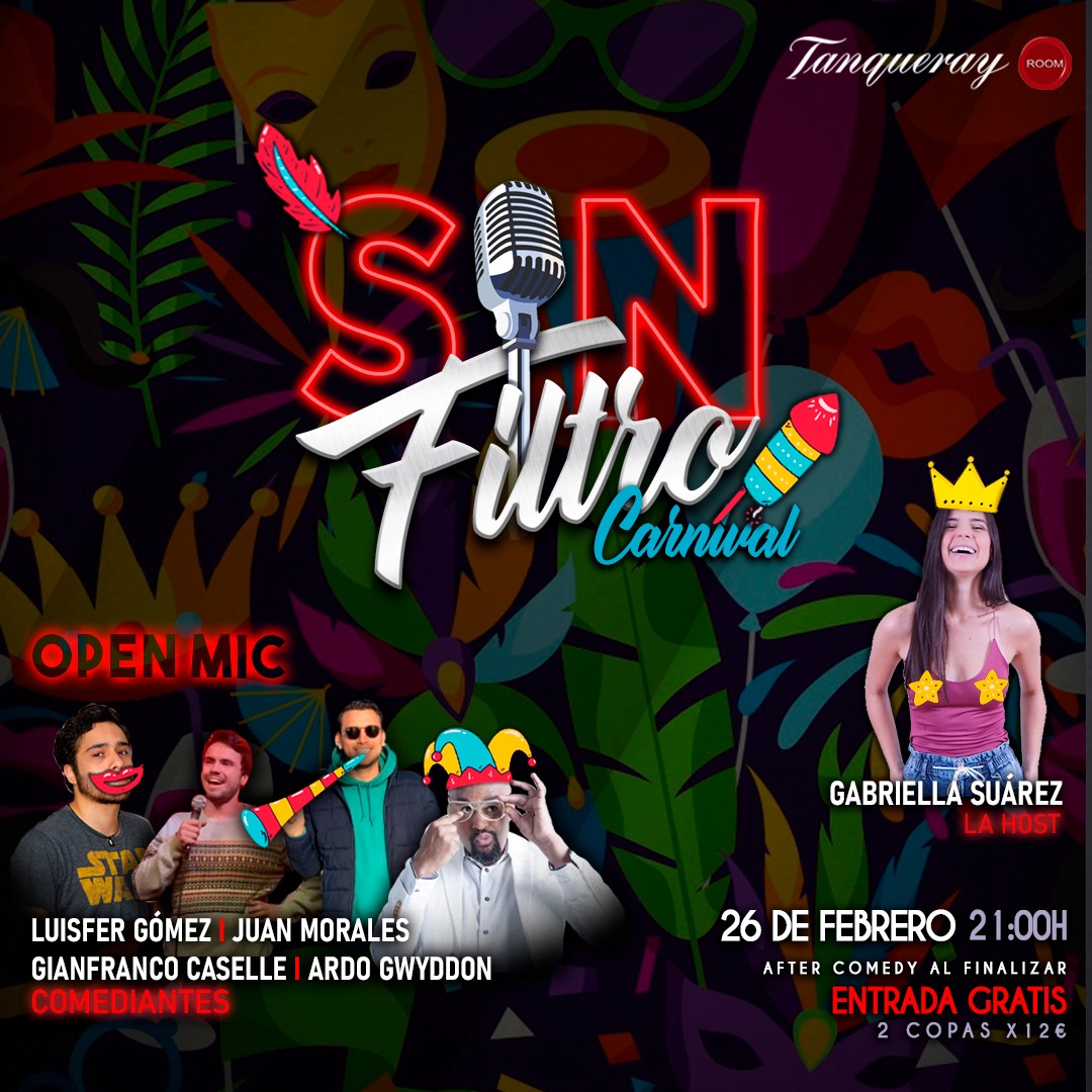 ¿Que en Madrid no se celebran los Carnavales? ¡Pues nosotros sí y con mucha comedia este miércoles!