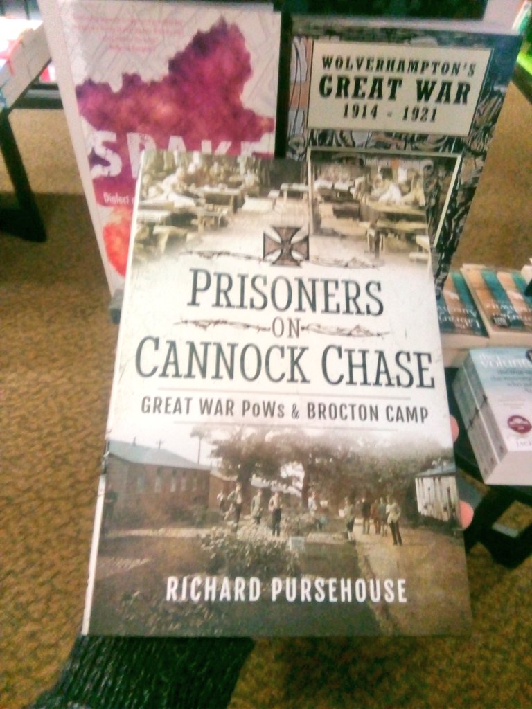 New in stock at Waterstones #Wolverhampton, Prisoners On Cannock Chase is a great piece of historical detective work from Richard Pursehouse, uncovering the story of the prisoner of war camp on Cannock Chase during World War I.