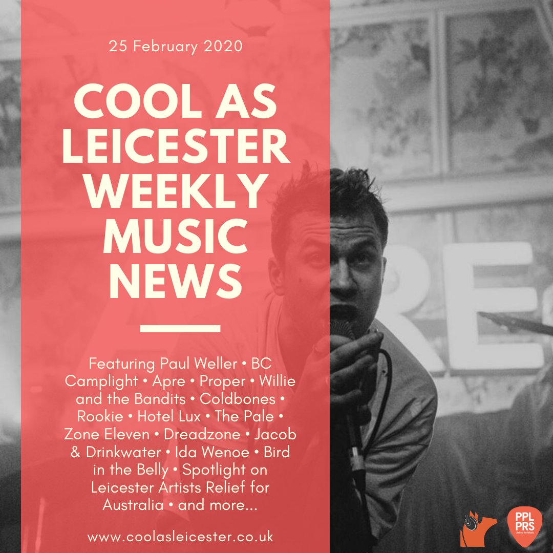 🎧 WEEKLY MUSIC NEWS 🎧

It's music news time again! New on sales from <a href="/PaulWellerHQ/">Paul Weller</a>, <a href="/BCCamplight/">BC CAMPLIGHT</a> and more. This week's venue listings and we take a closer look at Leicester Artist Relief for Australia.

Music news every week with us and <a href="/pplprs/">pplprs</a>. 

➡️ coolasleicester.co.uk/weekly-music-n…