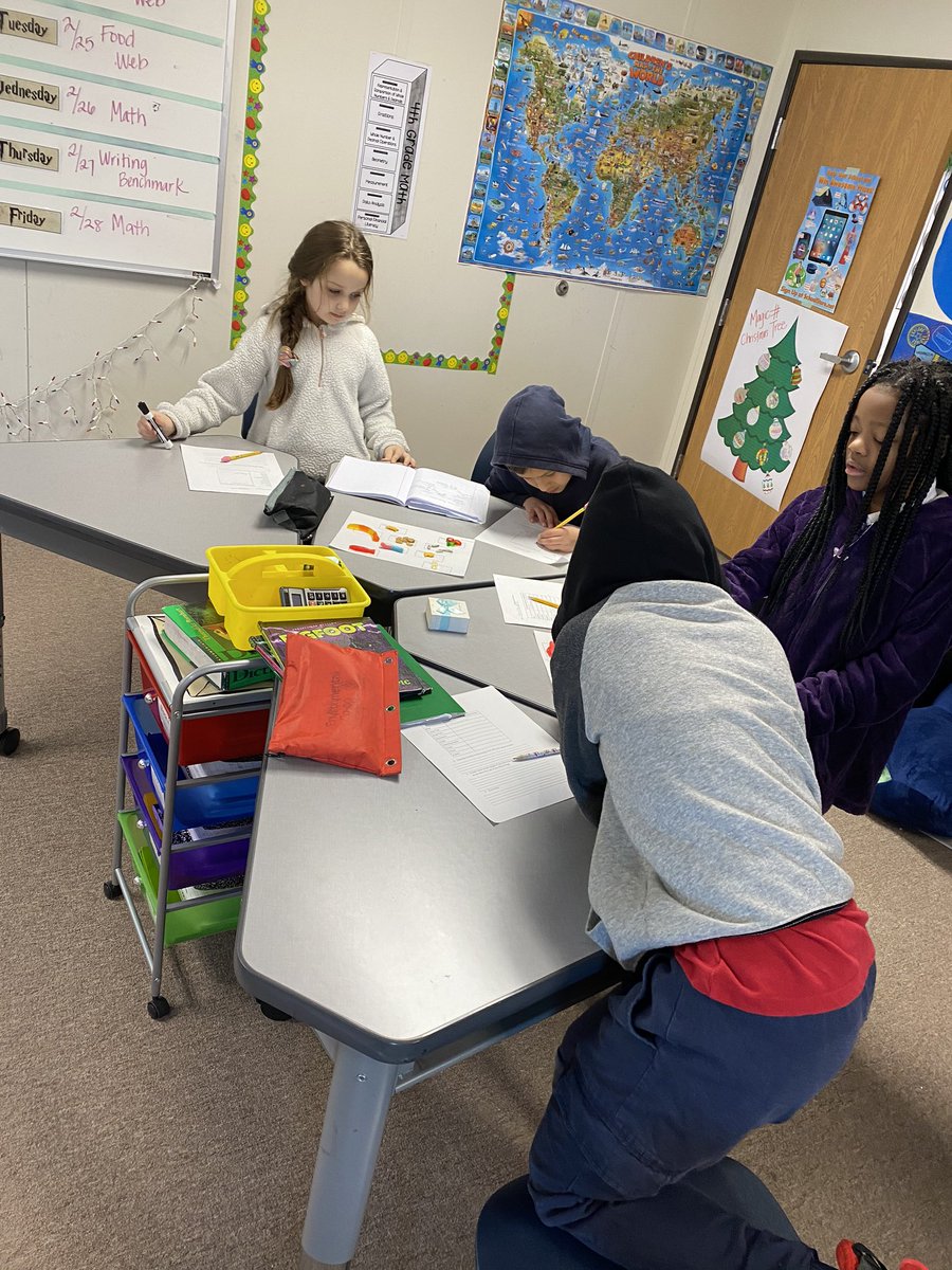 kingsteacher1's tweet photo. Learning about food webs and the interaction between living things! #4thgrade #CISDWalker #sciencepenguin #labsyoueat https://t.co/HKQq63aNNF