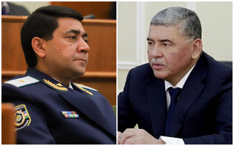 Navbahor's tweet photo. #Uzbekistan #OrganizedCrime #Corruption: Ikhtiyor Abdullayev (right), former chief of #StateSecurityService & his dep Jahongir Egamov sent to prison for 19 years. Former Chief Prosecutor Otabek Muradov (left) got 5 years. In 2018, they were seen as "reformers." Photo: @KunUzNews https://t.co/bBSTPmDO3g