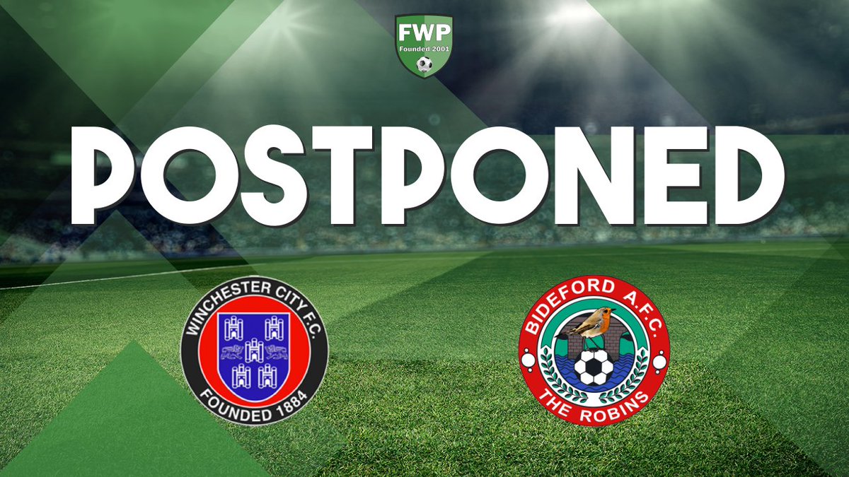 FWPWinchesterC's tweet photo. POSTPONED: @FWPWinchesterC v @FWPBideford (via Southern League) https://t.co/Dw9EpnLc5w https://t.co/JI0jdKyRVK