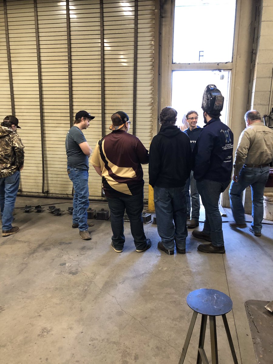 AtcWebster's tweet photo. A few of our SkillsUSA welding students competed last week in the Regional contest. Josh Thompson, senior, brought home 1st place, pictured here with his winning project. #1WC https://t.co/p4CencFOca
