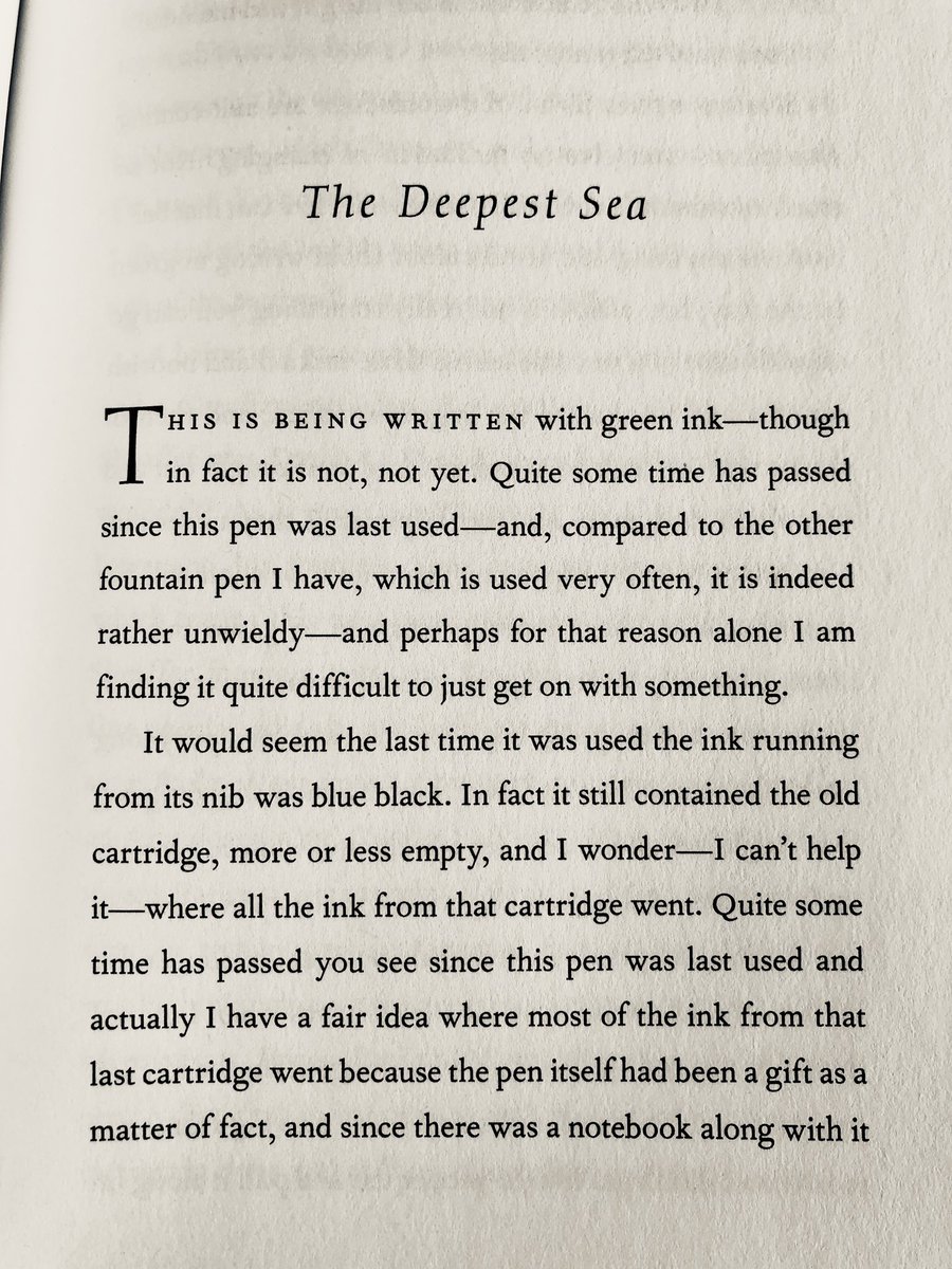 2/25/2020: "The Deepest Sea" by Claire-Louise Bennett, published in her 2015 collection POND by  @riverheadbooks.