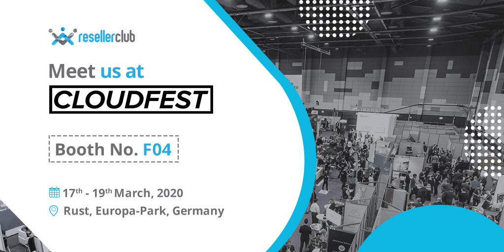ResellerClub's tweet photo. The most awaited Tech conference #CloudFest2020 is here and Team #ResellerClub can't wait to be a part of it! Save the date! 

Drop us an email at cloudfest@resellerclub.com or come meet us at Booth no. F04

@cloudfest 
#RCatCloudFest https://t.co/3bfefKHIKU