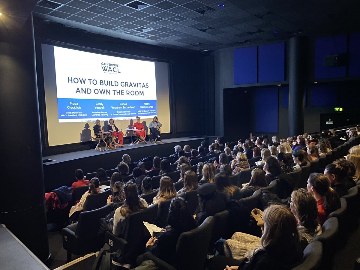 Great turnout for #gatherings  @WACL1 today. Thanks to panelists @pippaglu @KarenBlackett @cindyyeller @ReneeVaughanSutherland and organisers @donnabirkett @ZoeHoworth @RaniaRobinson @catherinebecker. Knowledge+purpose+passion (-anxiety) = Gravitas