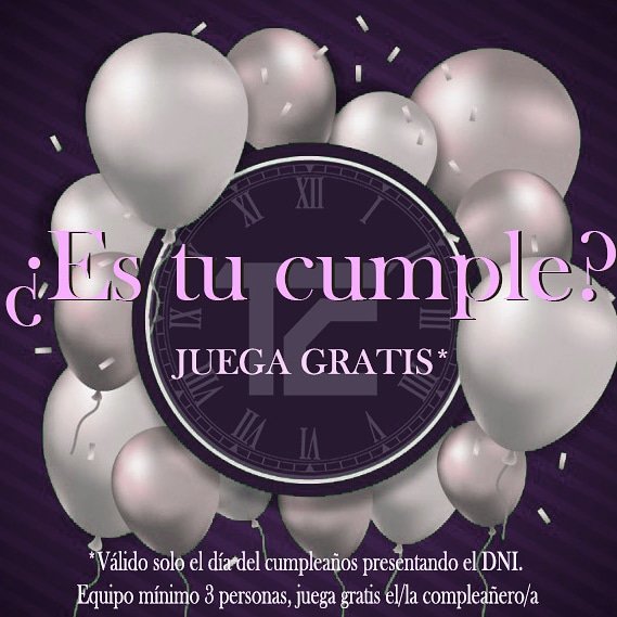 TheCodeEscape's tweet image. Es tu cumple?🎉 Celebralo en @the.code.escape.room.alicante  te invitamos a que juegues la sospecha o la prueba.
*La invitacion sera solo para el cumpleañero, presentando el DNI siendo ese el mismo dia de su cumpleaños. Minimo 3 personas. 🎀
