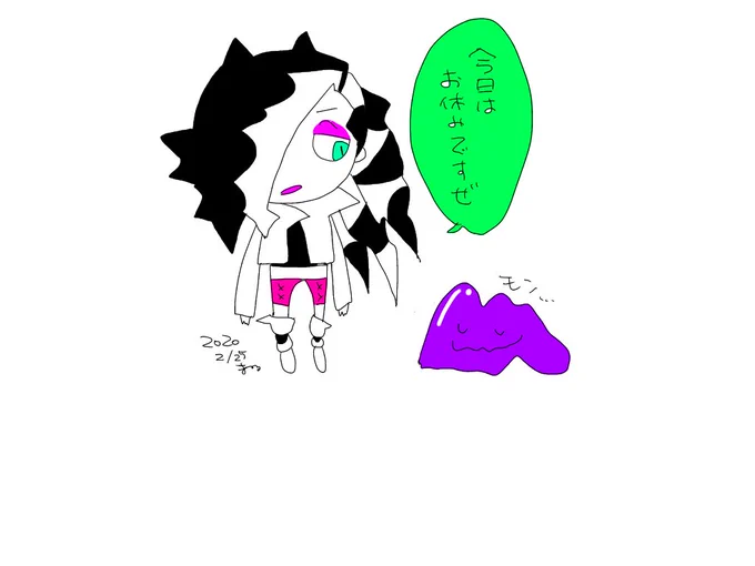 今日はおやすみ。じわっとロトムの巣穴とミミッキュの巣穴にかたまり投げ入れてる。ネズさんはじめてかいたよモンモン 