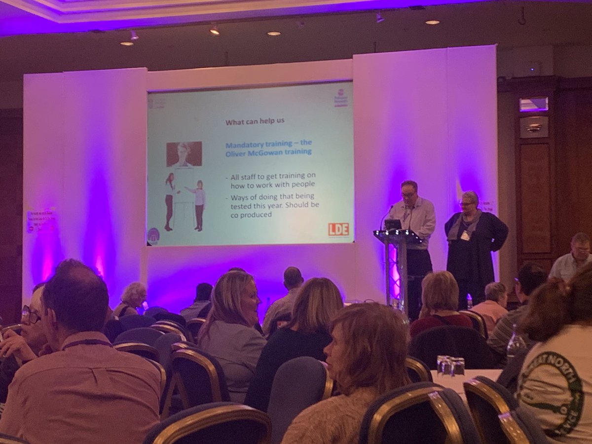 Gary Bourlet and Sam Clarke outlining a possible 2020 vision, encouraging self-advocacy organisations to work together. Big focus on health and dealing with health inequalities @LearningDisEng @nwtdt #NWRF2020