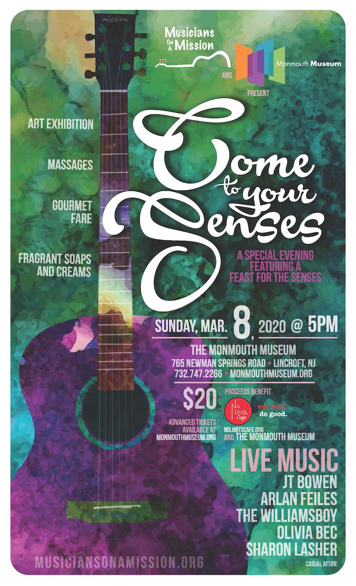 Come to Your Senses, by Musicians on a Mission! conta.cc/2T9kQi4