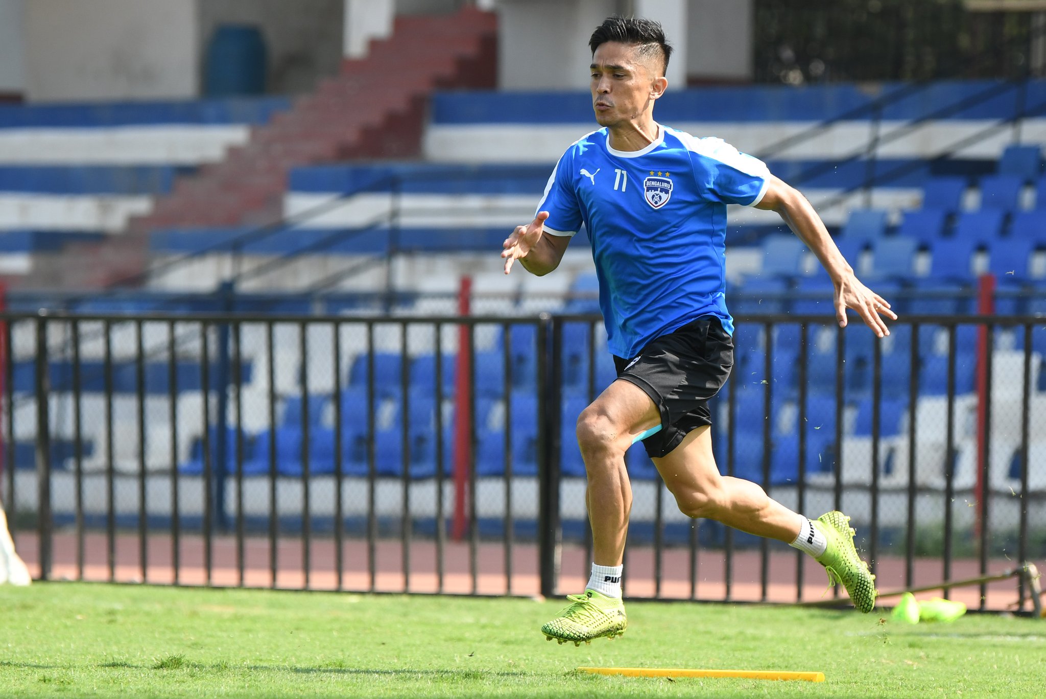 Sunil Chhetri was hailed by coach Igor Stimac for his efforts during practices. (Credits: Twitter/ Sunil Chhetri)