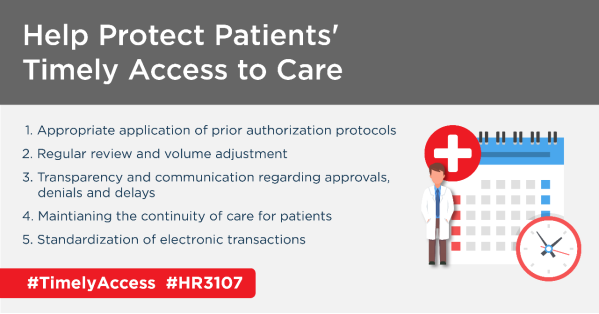 Did you know #HR3107 has broad bipartisan support? To learn more and help encourage #Congress to #FixPriorAuth and pass the Improving Seniors' Timely Access to Care Act, visit: regrelief.org/support/.