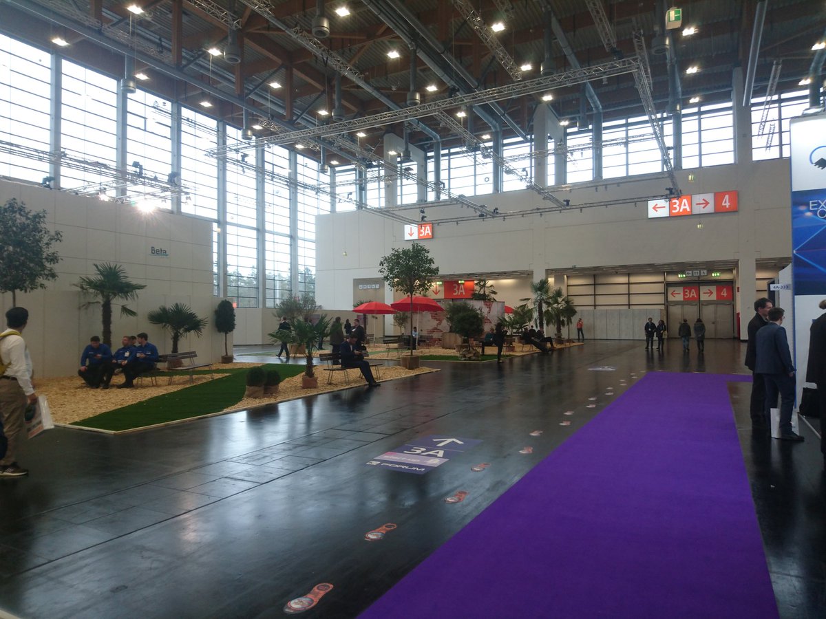 sallywf's tweet image. Embedded World organisers have come up with inventive ways to fill all the space... This is Hall 4A, usually the busiest semiconductor hall #coronavirus #embeddedworld #EmbeddedWorld2020