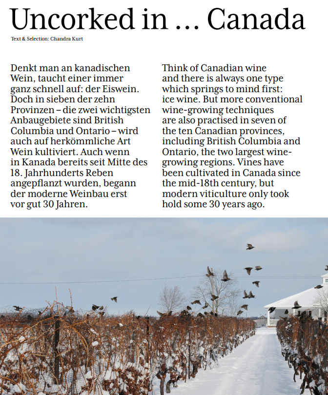 CanSwitzerland's tweet photo. Flying with @FlySWISS soon? ✈️

Don’t miss the feature on Canadian wine 🍷 by @ChandraKurt in this month’s in-flight magazine (p 42-43)
https://t.co/sLZJIojtzo https://t.co/DsS8DTwolN