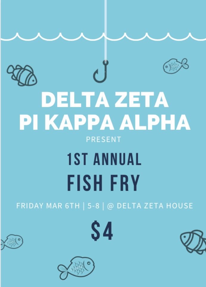 DELTA ZETA EPSILON NU (@mostatedz) on Twitter photo Mark your calendar!!!! Our 1st annual fish fry with <a href="/MSU_Pikes/">Pi Kappa Alpha</a> is March 6💙🐠 Mark your calendar!!!! Our 1st annual fish fry with <a href="/MSU_Pikes/">Pi Kappa Alpha</a> is March 6💙🐠