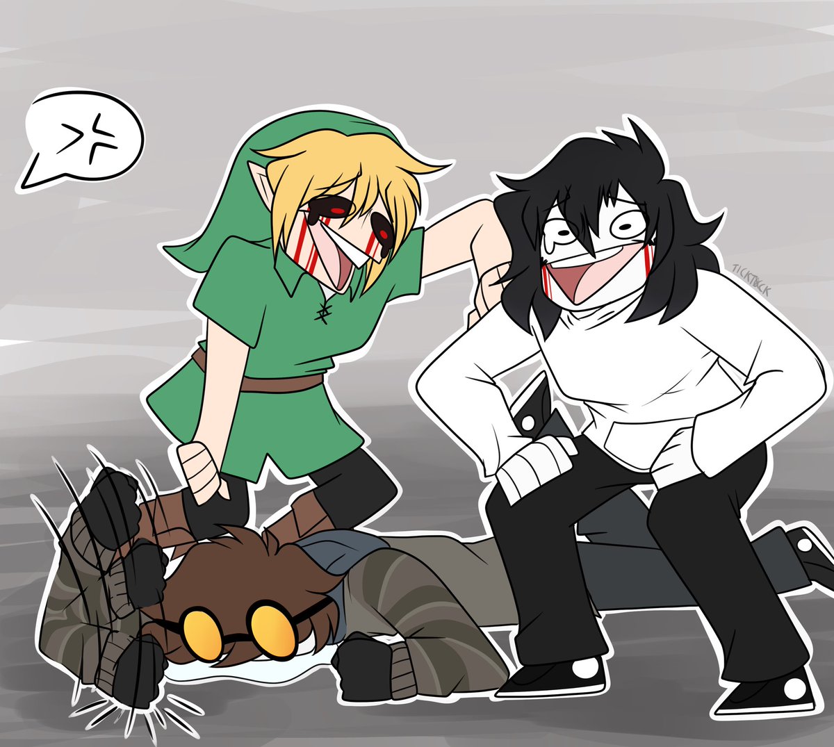 rip to the disaster trio, they’re gonna die #creepypasta 