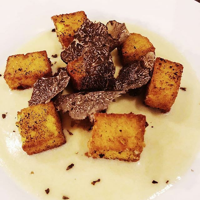 Parmigiano Reggiano cream, fried polenta and truffle captured by <a href="/m/">Mika</a>.e_aroundfoodwithus.
​We love when our guests share their experience at Tuscan Bistro on social media! ❤️ ​
​Tag us on your posts so we can like, repost or follow you! 🍷 ​
​#IlBorroTu… ift.tt/381P5ga