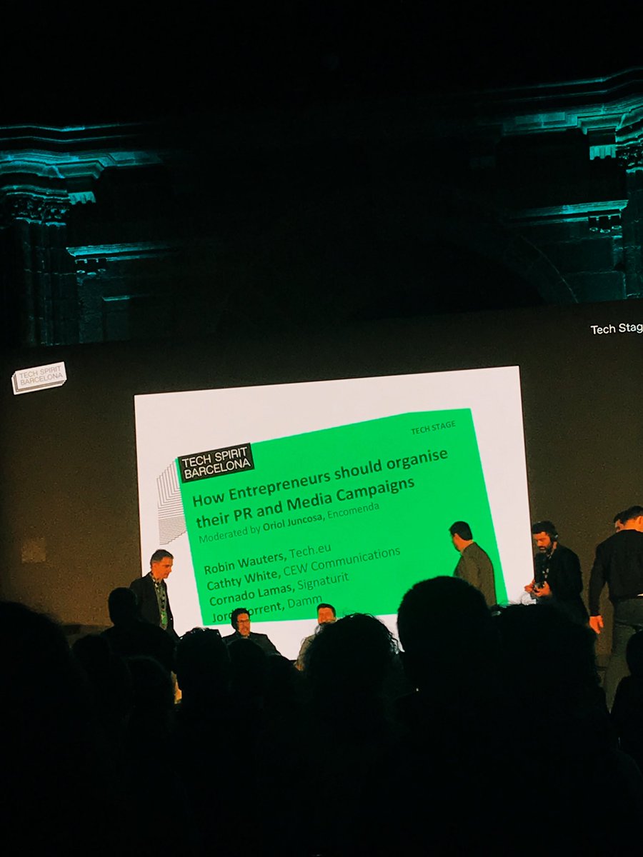 FutureofCo's tweet photo. Annndddd now it’s time for a panel❗️ How Entrepreneurs should organise their PR and Media Campaigns, at Tech Stage❗️
#TechSpiritBarcelona https://t.co/CoqFS87cer