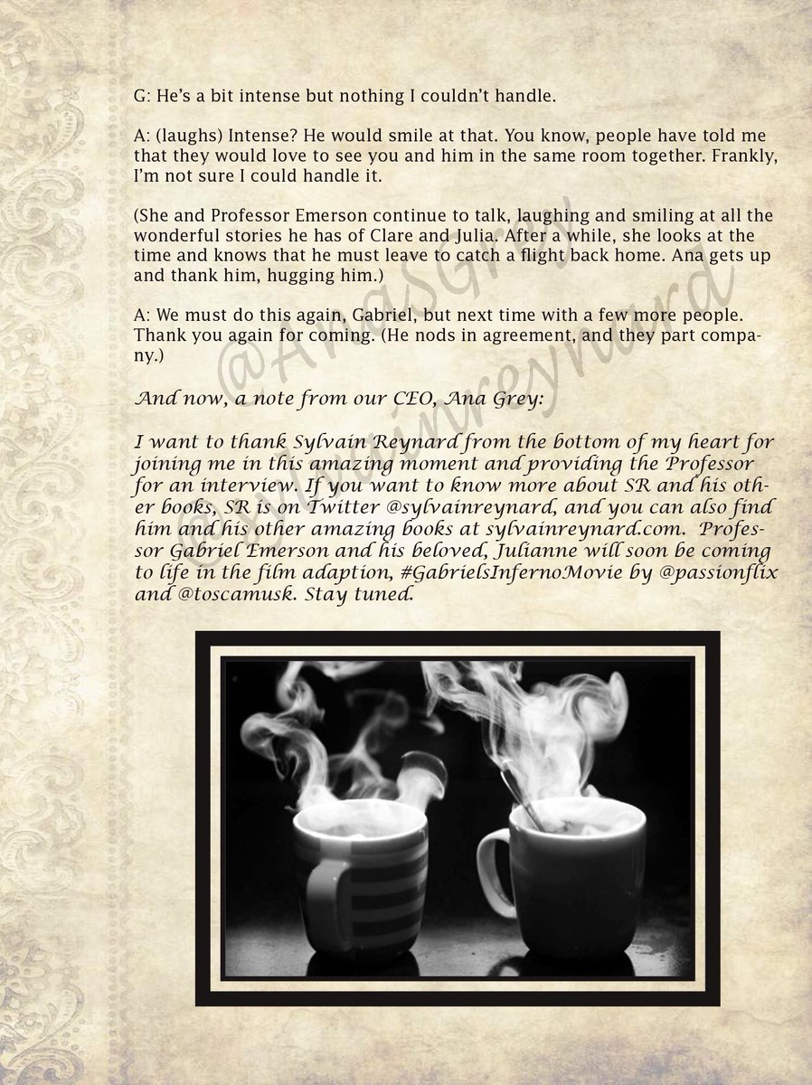 Tea, Coffee and Conversation: Professor Gabriel O. Emerson <a href="/sylvainreynard/">Sylvain Reynard</a> ☕️☕️