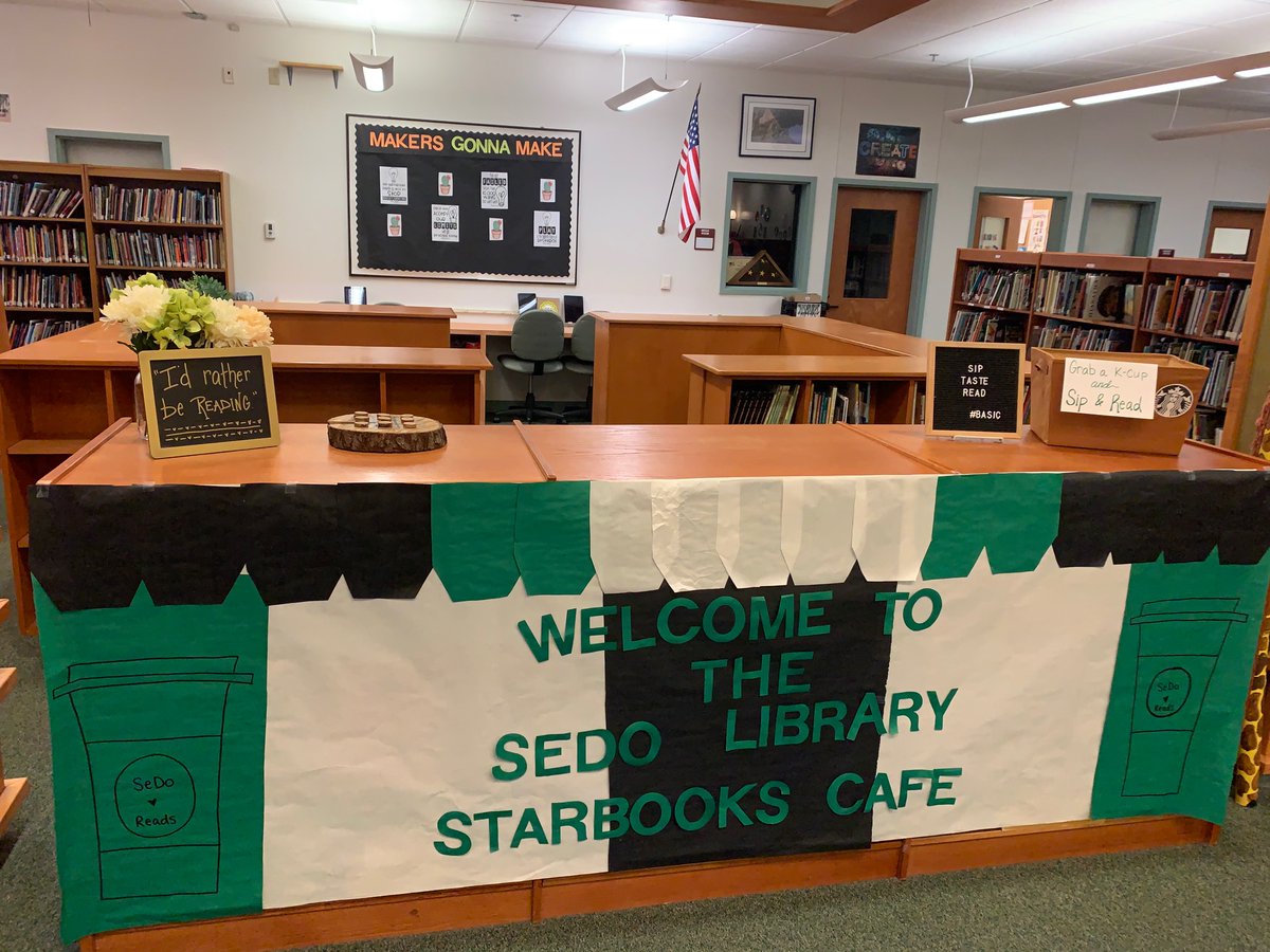 MrsKillam207's tweet photo. Hosting our first Middle School Starbooks! #sedoreaders #libraryiscool https://t.co/UhOpTWKAFl
