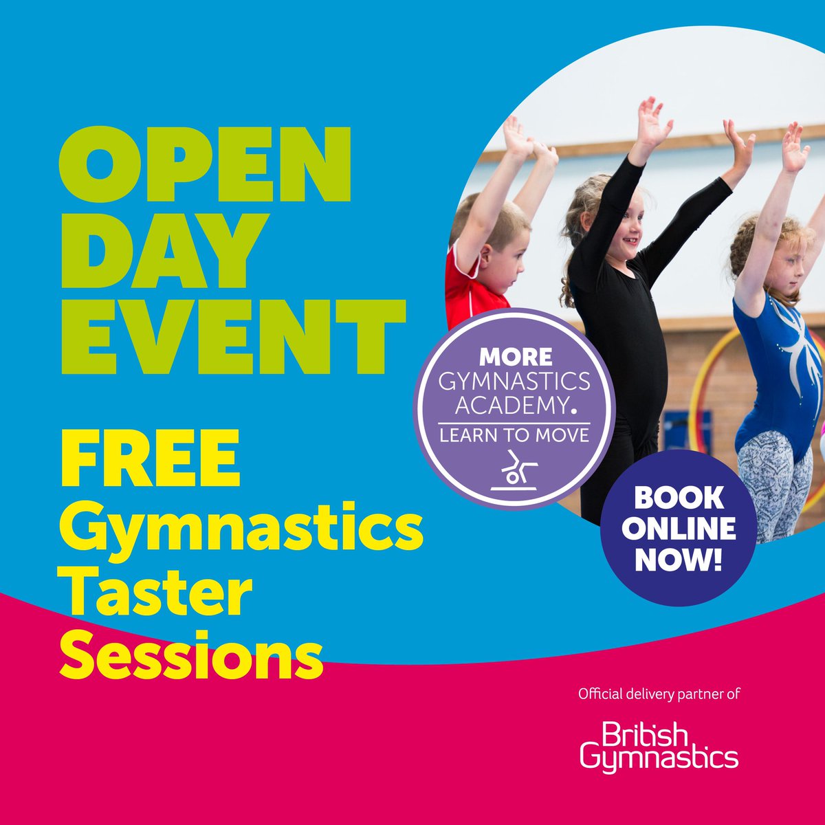 Not long to go now until our fab Gymnastics Open Day on 8th March. Lots of fun activities taking place and it’s FREE! 👍 🤸‍♀️ 
 Book your space at tinyurl.com/wce9w56
#Birmingham #FamilyDay <a href="/BritGymnastics/">British Gymnastics</a>