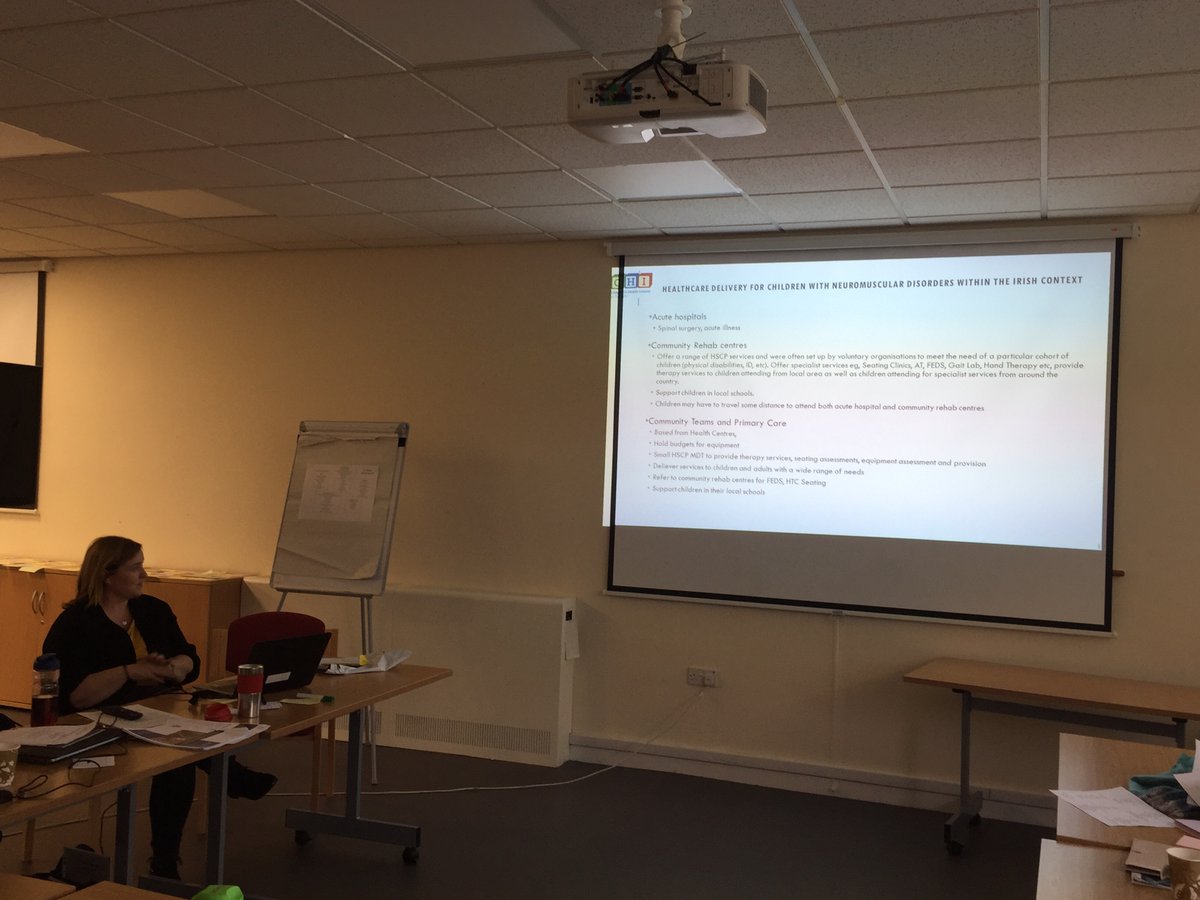 Occupational Therapist @AndreamTobin talking about the development of the Irish integrated care pathway for children and families with neuromuscular conditions <a href="/MDUK_News/">Muscular Dystrophy UK</a> <a href="/demelza_stuart/">Demelza Stuart</a>