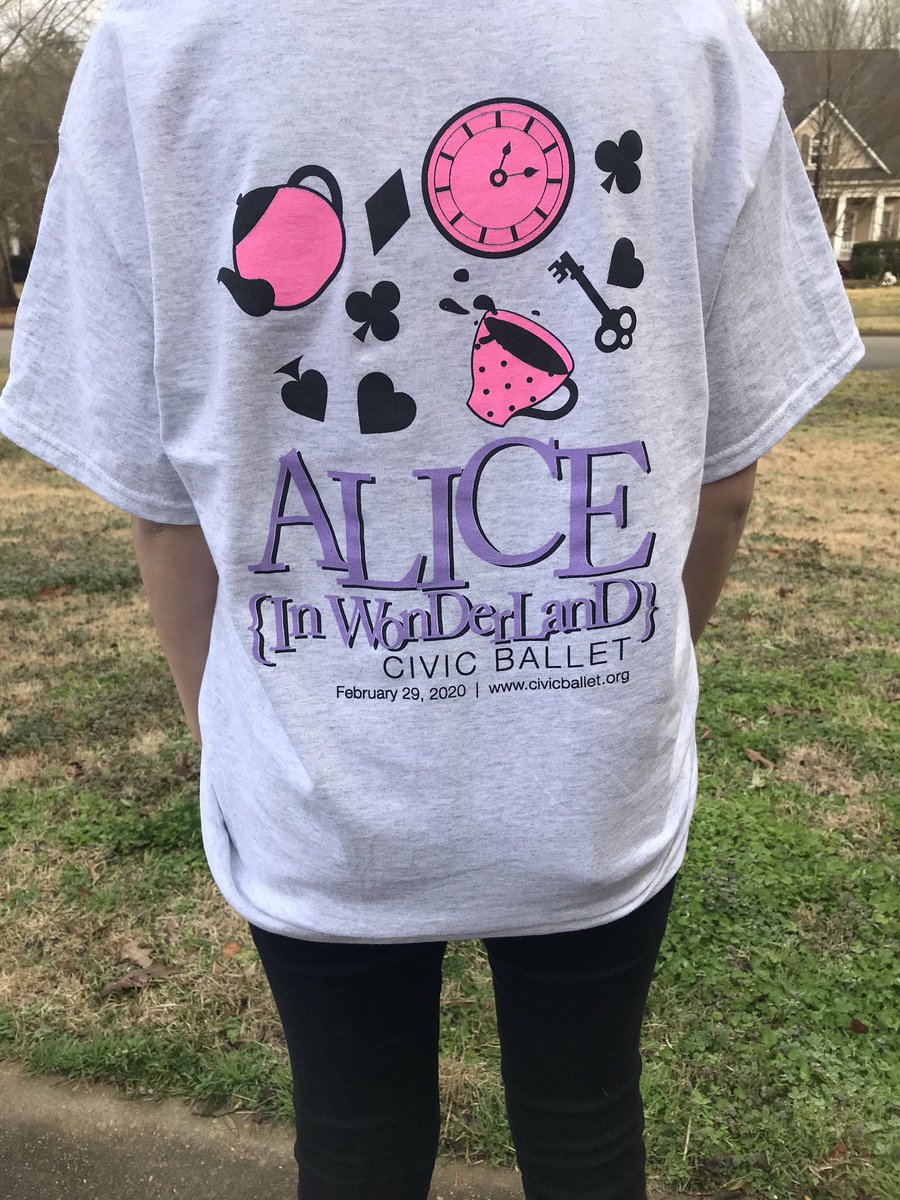 civicballet's tweet photo. Look for our Alice in Wonderland dancers in their Civic Ballet 10 year anniversary t-shirts 
Get your tickets for Breakfast with Alice and Friends and for Alice in Wonderland performances @ https://t.co/HCOFoQlBIS https://t.co/VHY27u0wWr