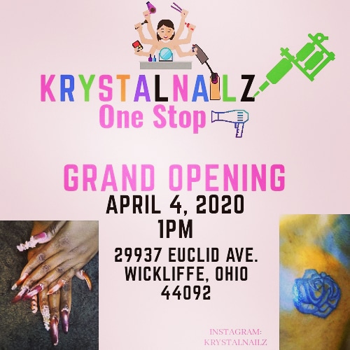 Grand Opening April 1 Wickliffe, Ohio   #Cleveland , #Wickliffe #Eastlake #Euclid #Willoughby #Akron #mentor #nail #nails #nailsofinstagram #beauty #tattoo #makeupandhair #braid
