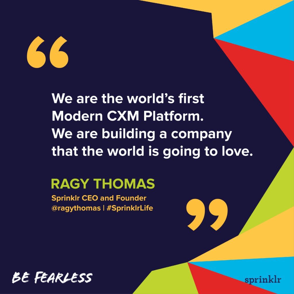ArnaudTamisier's tweet photo. Ce matin @ragythomas, fondateur et CEO de @Sprinklr a dévoilé ses ambitions :  « nous construisons une entreprise que le monde va ❤️ » #SprinklrLife #ASKO2020. Proud to be part of the journey ! https://t.co/Cy4wigTLvX