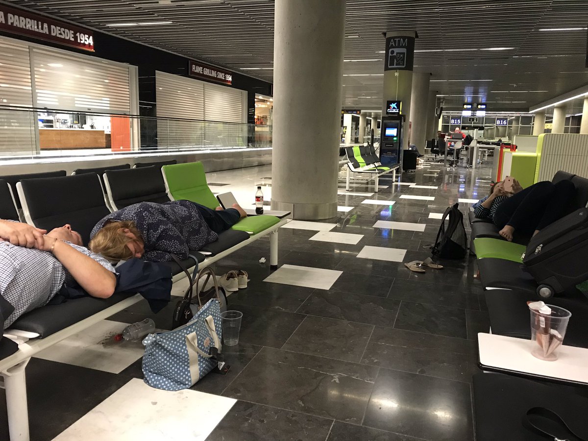 G_Horsman's tweet photo. Are you aware @BorisJohnson of the situation of approximately 230 #British tourists stranded and #abandoned by @TUIUK in #GranCanaria? We have been #stranded here for 4 days and young children and older people forced to sleep on airport benches with no blankets! @BBCNews @SkyNews https://t.co/2Mn3KBbOyw