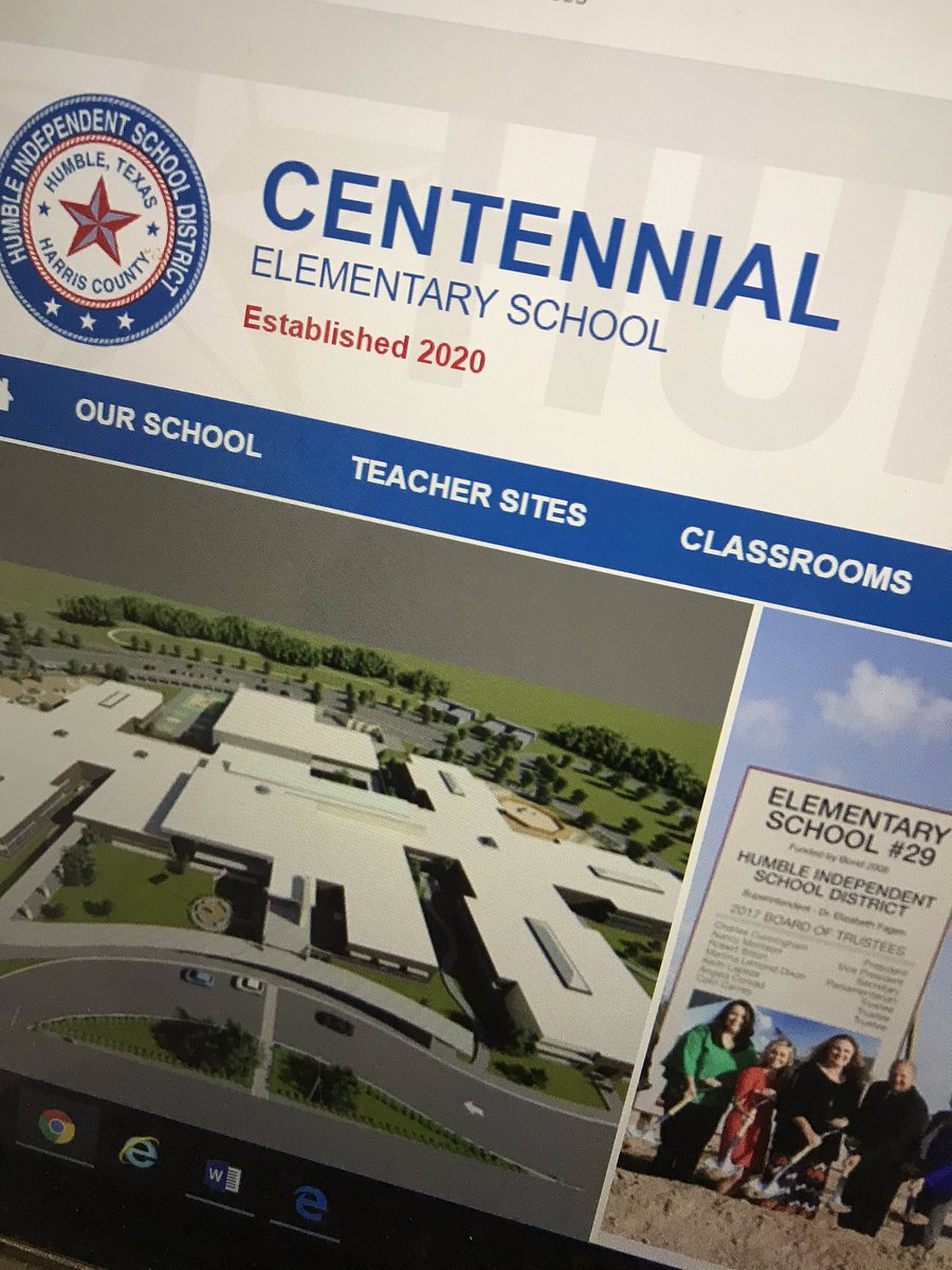 HumbleISD_CE's tweet photo. THE Centennial Elementary website is LIVE 💙 Please check it out periodically for school updates, announcements, and celebrations! #BeTheLight https://t.co/rK9dxiVZ56