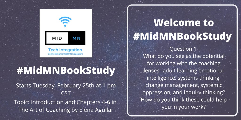 MidMNEDU's tweet photo. Question number 1 from Chapter 4. Don't forget your hashtags! #MidMNBookStudy #MidMNChats #TheArtofCoaching https://t.co/TcyRwBPTHL