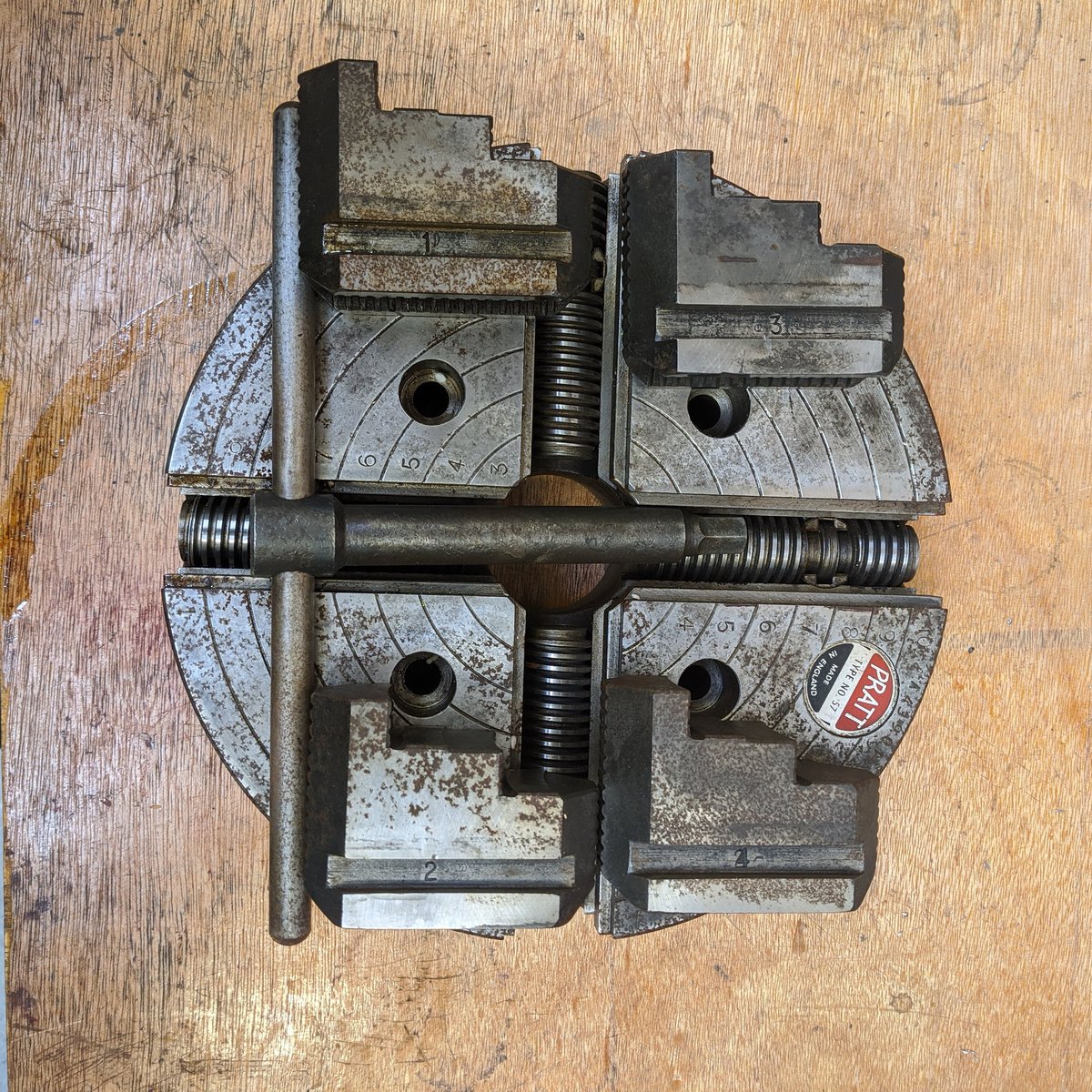 SICDltd's tweet photo. Picked up this score on eBay recently. I've had s Lott of work that would be better suited to this 10" chuck so pretty stoked to get it cleaned up and mounted to the machine! #lathe #machineshop #mahinist #chuck #workshop #machining #machinist #newtool #stoked #Engineering https://t.co/uo8vFMtbD8