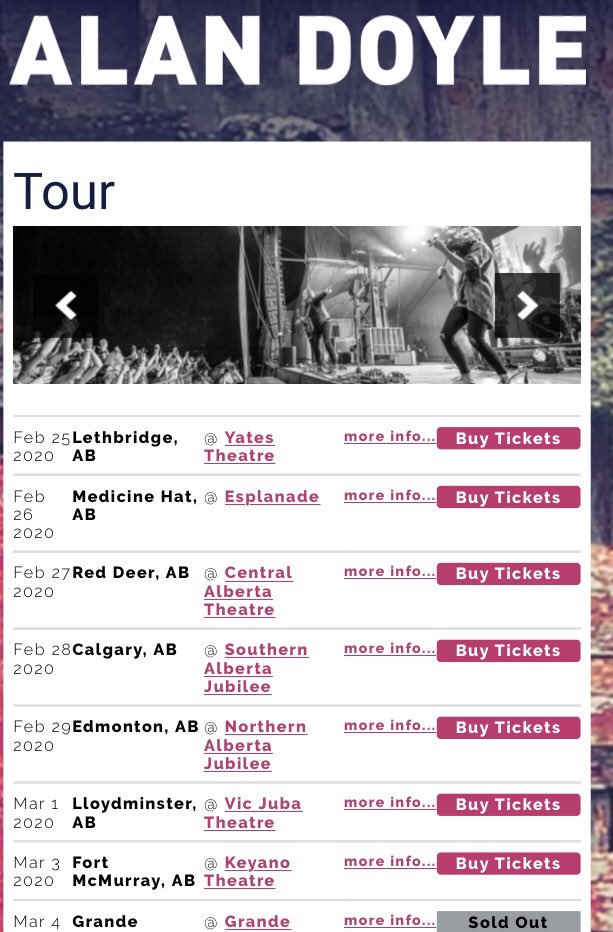 RoxanneCWhiting's tweet photo. #Lethbridge #MedicineHat #RedDeer #Calgary  #Alberta @alanthomasdoyle is in town, check out Alan’s web page https://t.co/nClC021xbX for #RoughSideOut tour dates near You #BestNightOutEver #KitchenPartyDoyleStyle tickets selling fast, don’t miss out https://t.co/YO2Z8WxnAF