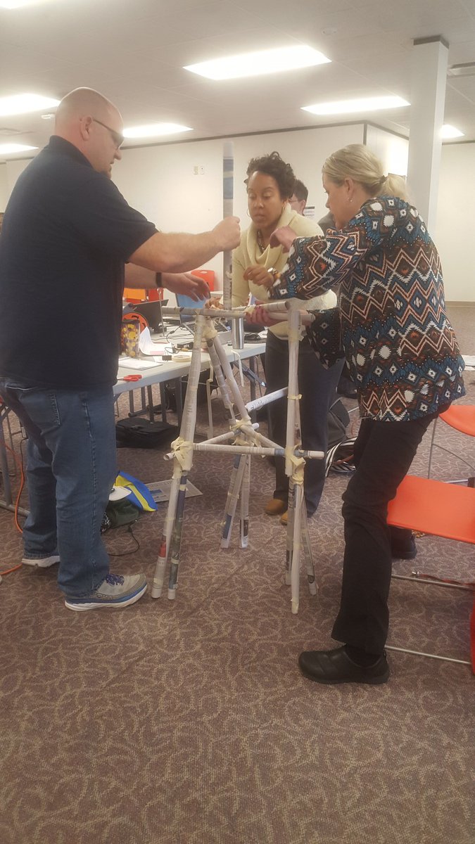 WCPSS_CTE's tweet photo. Engaged students begin with well prepared teachers. These folks are learning about project based learning and the engineering design process. https://t.co/5j9IN6M8HY