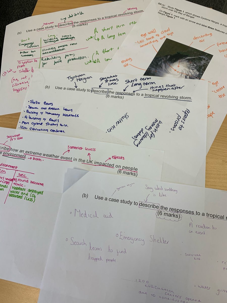 Some group work Year 10 completed about exam technique in response to feedback on a recent assessment – good analysis all! 🌎
