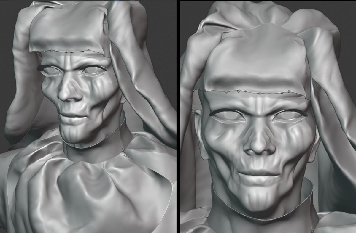 AATMA_GAME's tweet photo. Delores 😳 Did you get some plastic surgery!? I hat-I mean LOVE what you've done!

#escapeaatma #horrorgame #indiedev #indiehorror #gaming #indiegame https://t.co/j3A5Iqu4wy