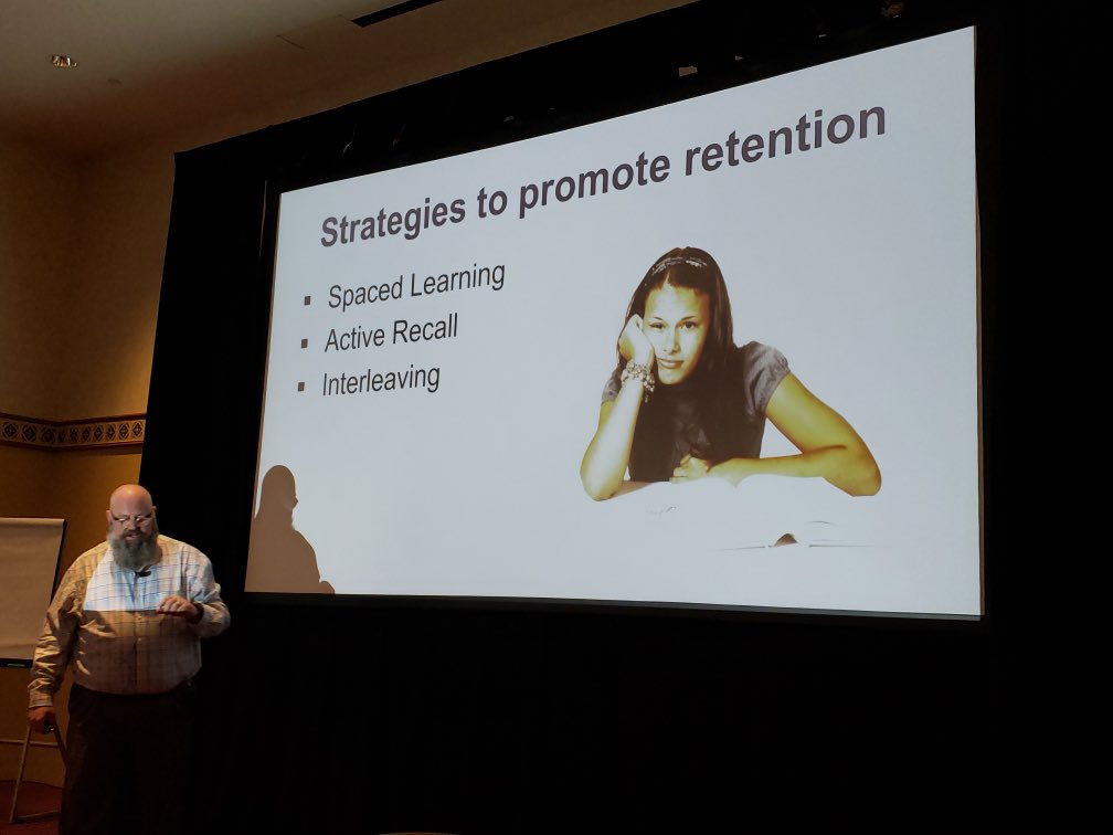 RISC_Inc's tweet photo. Past learning experience = massed learning which often wasn’t effective. Current learning experiences = #spacedlearning, interleaving, active recall which has been proven to be effective for #learnerretention. #TrainingConf #xAPI https://t.co/NjRwtKSpVh