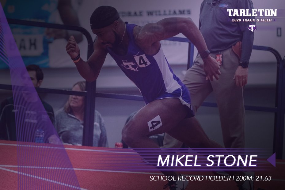 TarletonSports's tweet photo. In two days at the Lone Star Conference Indoor Championships, the @Tarleton_XCTF teams racked up five new program records!

Anterius Brown / 400m
Kylee Ponder / 400m
Mikel Stone / 200m
Alan Palmer / Long jump https://t.co/xou49aEuG6