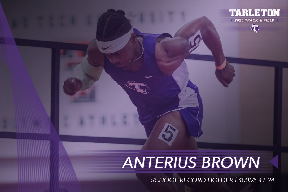 TarletonSports's tweet photo. In two days at the Lone Star Conference Indoor Championships, the @Tarleton_XCTF teams racked up five new program records!

Anterius Brown / 400m
Kylee Ponder / 400m
Mikel Stone / 200m
Alan Palmer / Long jump https://t.co/xou49aEuG6