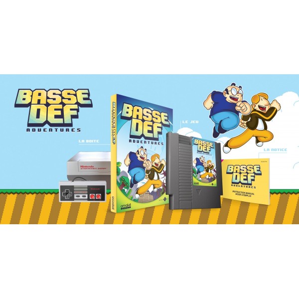 omakebooks's tweet photo. Vous êtes nombreux à l'avoir réclamé, voici donc le jeu "Basse Def Adventures" sur #NES - sans sa BD -
Design : @jibe_
Programmation : @Broke_Studio
#BasseDef #Homebrew #gamer #nes #vintage #oldies #geek
https://t.co/eC6cBdqQBZ https://t.co/e8B3DOwbWq