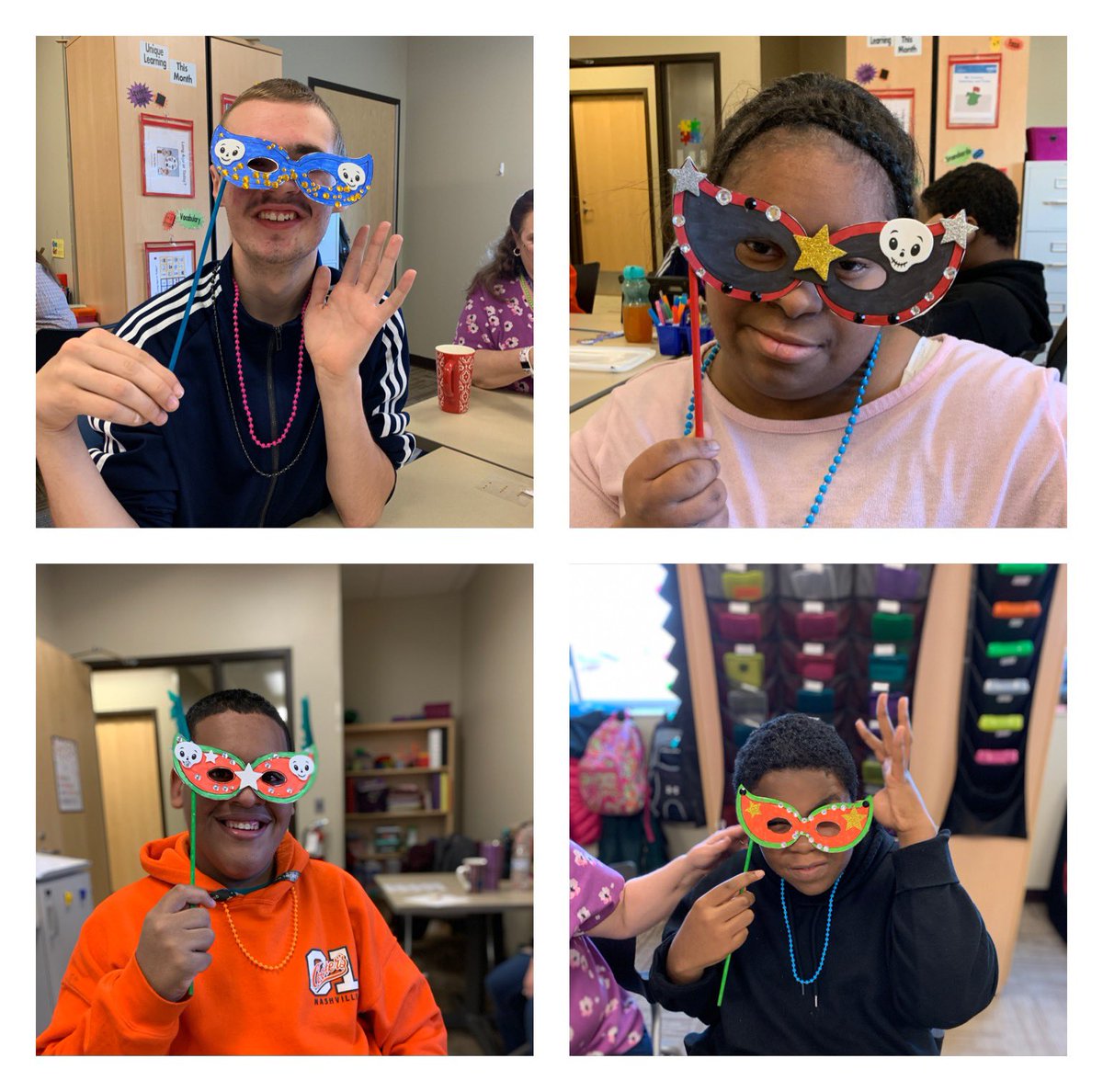Leaning about Mardi Gras with King cake and Making masks #proudofthepride