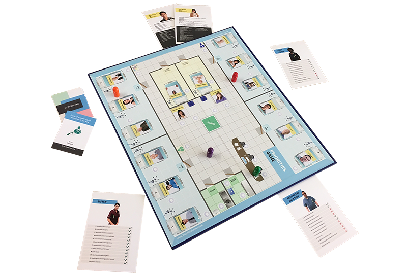 PrioritiesGame's tweet photo. Help staff and students practice #teamwork and prioritization with a fun game. The Priorities Game recreates a ward and challenge players to achieve a target number of admissions and discharge whilst providing safe and effective care. #training #gamer 
https://t.co/8pLrC0RNmX https://t.co/iS5sJZdTpb
