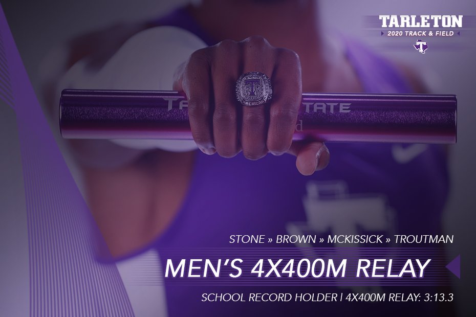 TarletonSports's tweet photo. @Tarleton_XCTF Mikel Stone, Anterius Brown, Brandon McKissick, Colton Troutman / 4x400m https://t.co/FI2G1MrpLw