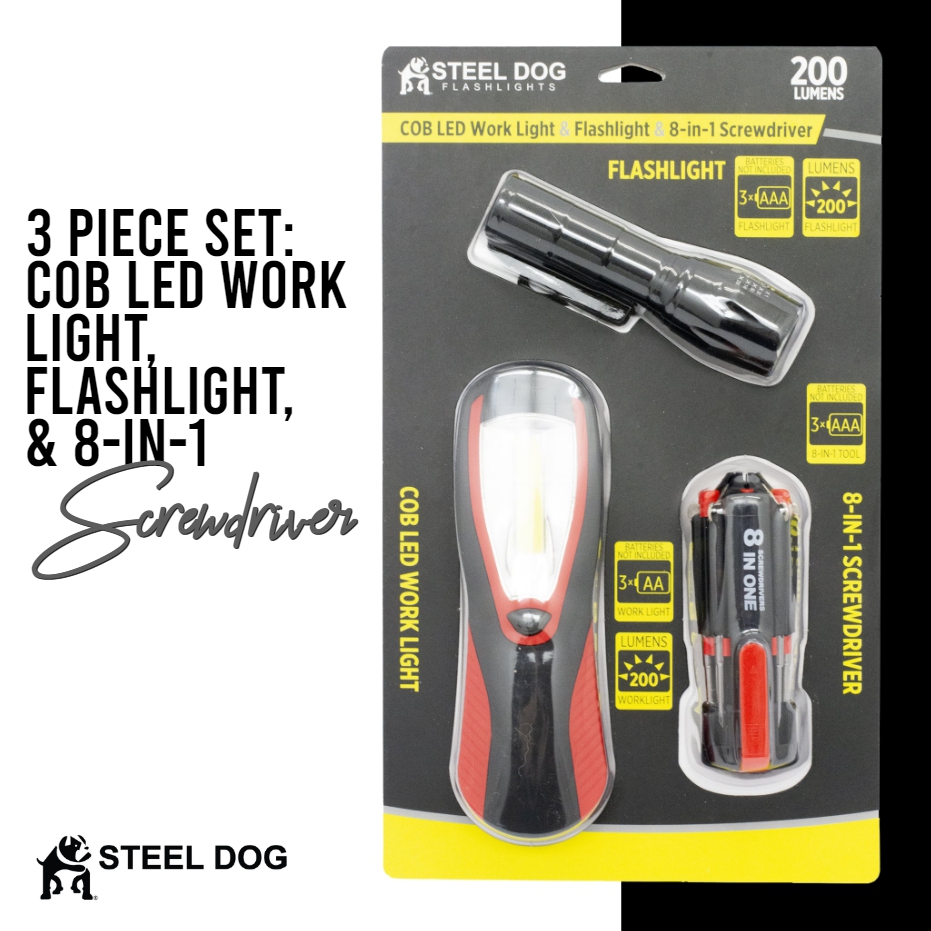 shopsteeldog's tweet image. Built-in high intensity LED Flashlight to illuminate working area when using the screwdrivers.
-
👜 bit.ly/391qZ6D

#shopsteeldog #cob #ledwork #flashwork #screwdriver #foldable #magnet