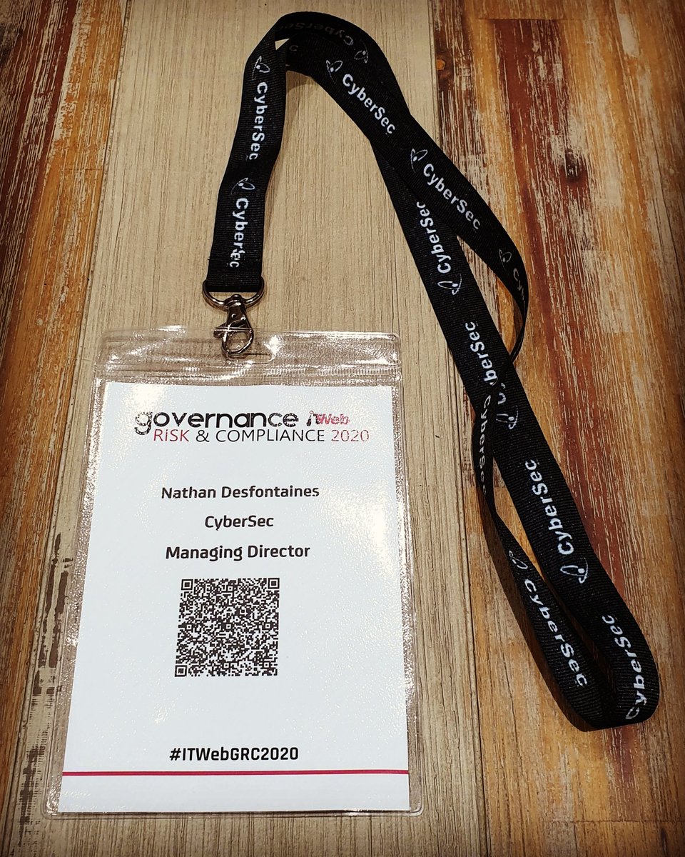 CyberSecLimited's tweet image. Extremely informative day at the #ITWebGRC2020 conference in Johannesburg - Great to see the how the GRC function is maturing.

#cybersec #cybersecurity #cyberattacks #informationprotection #informationsecurity #dataprivacy #compliance #popi #gdpr #cyberaware #hacking #grc #risk