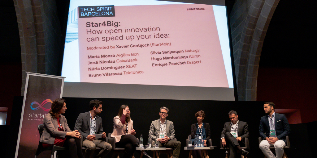 Hemos participado en #TechSpiritBarcelona  para hablar sobre #innovación abierta y colaboración multisectorial y explicar cómo la iniciativa <a href="/Start4big/">Start4big</a> puede ayudar a los #emprendedores y #startups a acelerar sus ideas 💡