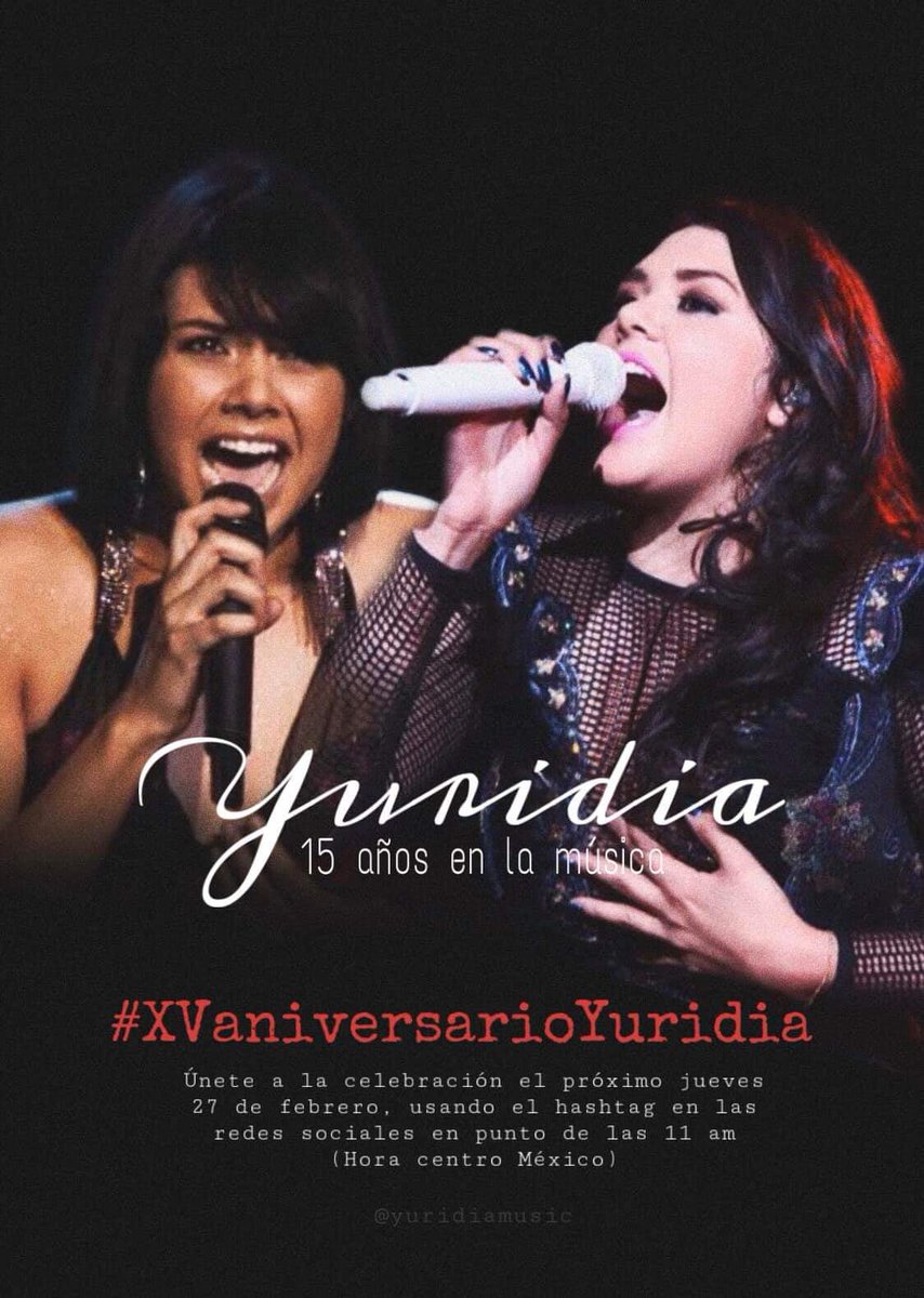 YuriFan16's tweet photo. ¿Yurifans están listos?
Se acerca la fecha de nuestra quinceañera 👑 @gdlyuridia @Yuridia_Fandom @YuriRecuerdos @yuritaflowers6 @YuridiaFanVzla @yuritaflowers https://t.co/Mqb6GFi4G3