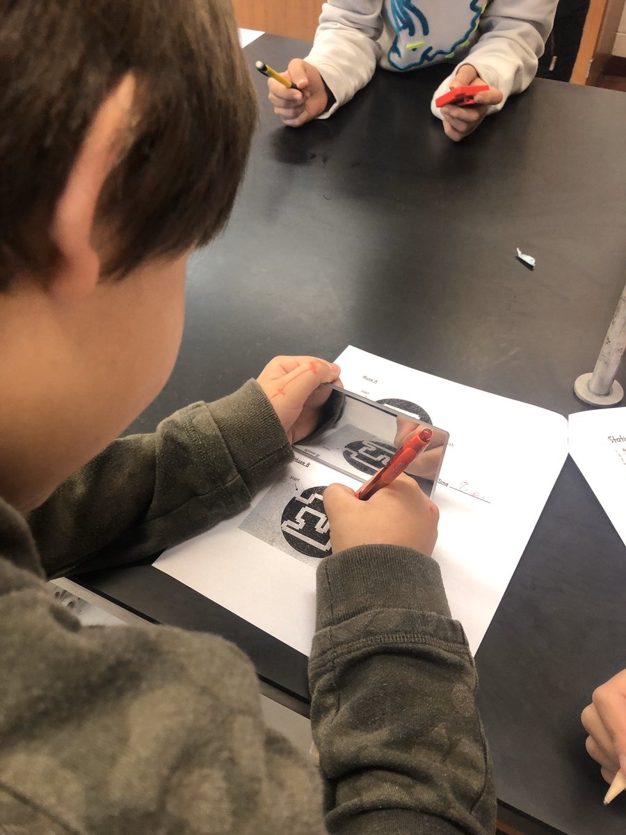 How does it feel to be disoriented in space ? Students solve mazes while looking in a mirror . <a href="/OPSchoolsNJ/">Oceanport Schools</a> <a href="/MattHowell_11/">Matt Howell</a>