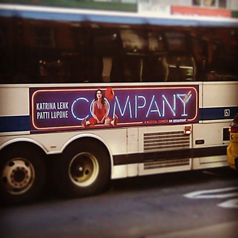 Bus stops, door swings, in comes #companybway! #sondheim #mta #nyc #katrinalenk #pattilupone